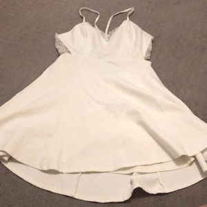 White cutout lace back dress size large